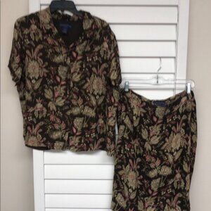 100% Silk Charter Club women’s 2-piece dress size 16W/18W